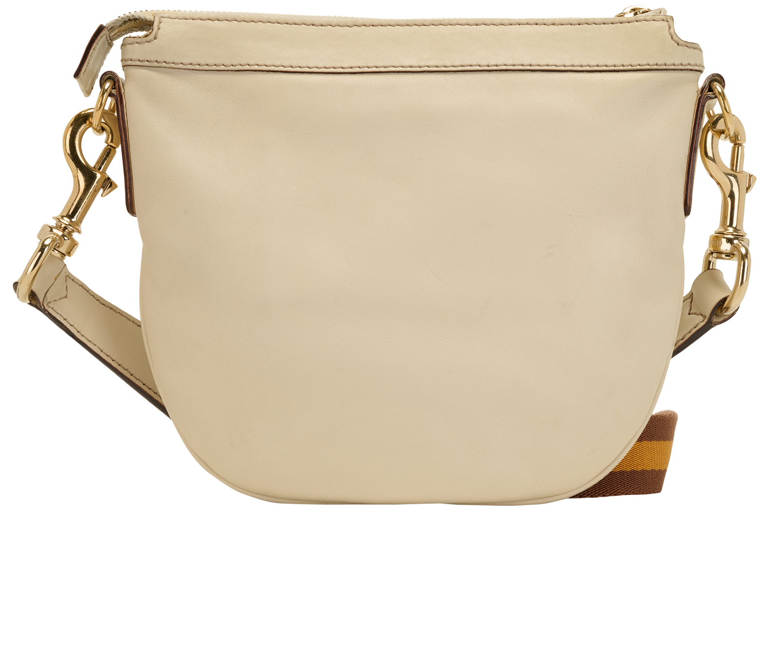 Web Strap Crossbody, &pound;375, Handbags, White, Leather, Back view